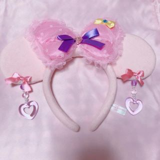 ディズニー(Disney)の美品 ディズニー ミニー カチューシャ ピンク パステル(カチューシャ)