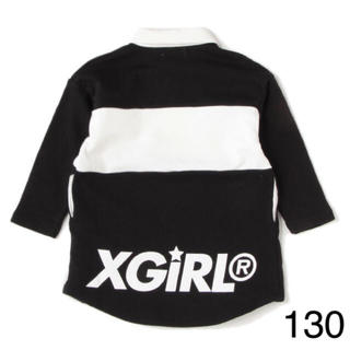 エックスガールステージス(X-girl Stages)の専用 XGS 130 ラガーワンピ ブラック(ワンピース)