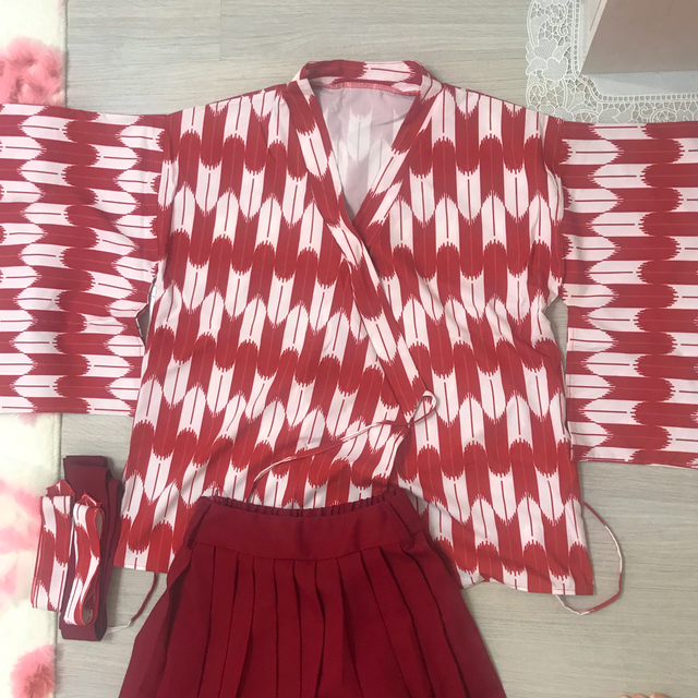 レトロ コスチューム 袴 3点セット レディースの水着/浴衣(着物)の商品写真