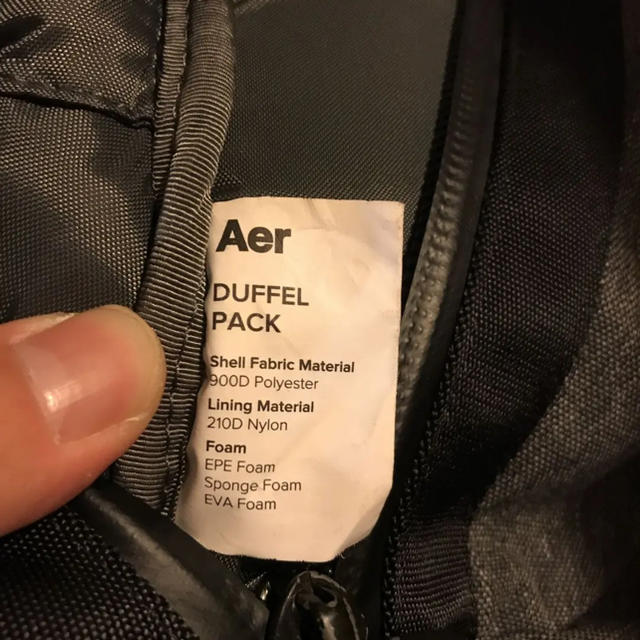 AER エアー duffle pack ダッフルパック