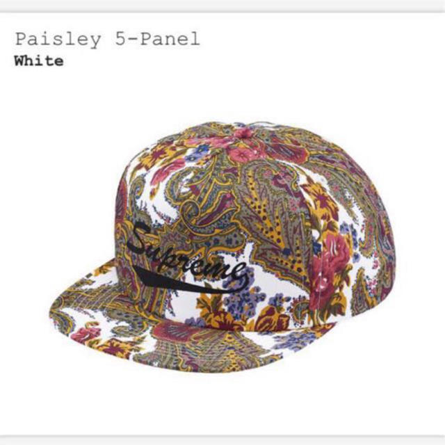 新品★SUPREME 17AW Paisley 5-panel Cap