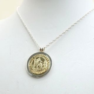 桜 印 ティファニー TIFFANY セントクリストファー コインネックレス