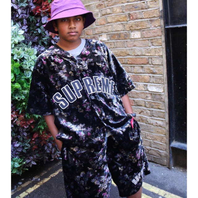 supreme floral velour セットアップ