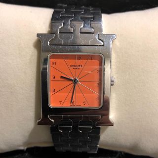 エルメス(Hermes)のHERMES Hウォッチ（hh1.510）オレンジ文字盤【稼働品】(腕時計)