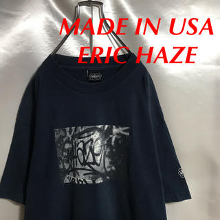 ヘイズ(HAZE)のアメリカ製 ERIC HAZE tシャツ アート ボックスロゴtシャツ ヘイズ(Tシャツ/カットソー(半袖/袖なし))