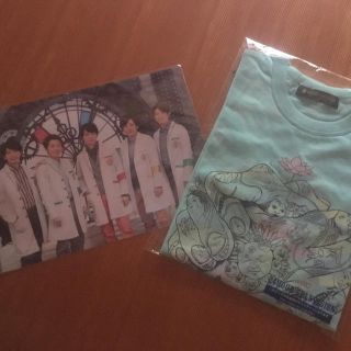 アラシ(嵐)の嵐★24時間テレビチャリティーTシャツ＆ワクワク嵐集合クリアファイル(アイドルグッズ)