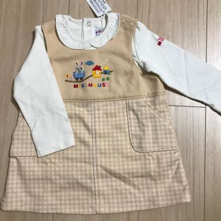 ミキハウス(mikihouse)のミキハウス 新品‼️ 長袖Tシャツ&ワンピースセット80〜90(ワンピース)