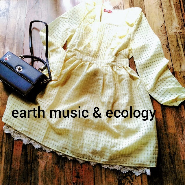 earth music & ecology(アースミュージックアンドエコロジー)の【新品未使用】earth フリルワンピース リランドチュール お好きに レディースのワンピース(ひざ丈ワンピース)の商品写真