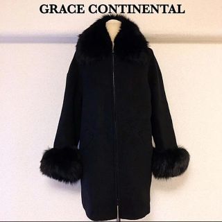 グレースコンチネンタル(GRACE CONTINENTAL)の美品 グレースコンチネンタル  フォックスファー コート ファーコート セレブ(ロングコート)