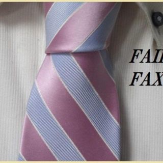 フェアファクス(FAIR FAX)の★フェアファクス【美しく輝くピンク＆薄紫ストライプ】ハンドメイドネクタイ(ネクタイ)