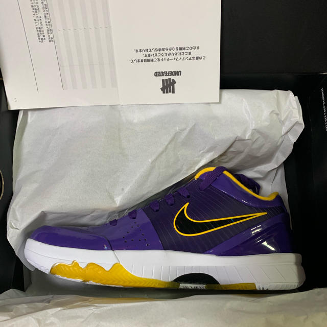 完成品 IV KOBE NIKE UNDEFEATED - NIKE PROTRO Lakers PE スニーカー