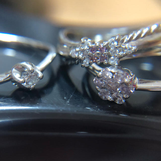 天然ピンクダイヤモンド 指輪 レディースのアクセサリー(リング(指輪))の商品写真