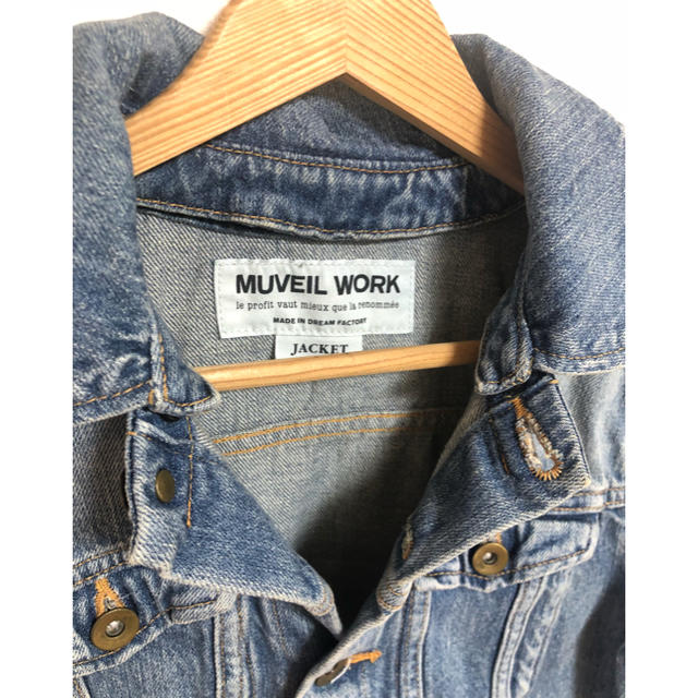 MUVEIL WORK(ミュベールワーク)の美品 muveil  work ミュベール デニム ジャケット レディースのジャケット/アウター(Gジャン/デニムジャケット)の商品写真