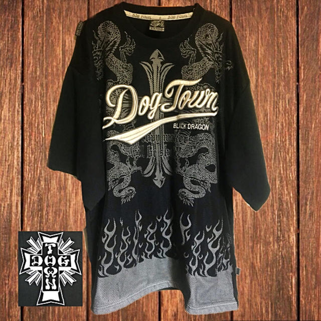 DOGTOWN 希少90s‼️黒龍‼️ ビック刺繍ロゴ‼️ | フリマアプリ ラクマ