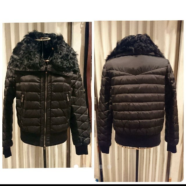 Just Cavalli(ジャストカヴァリ)のジャストカヴァリ★めちゃカッコいいダウン★L レディースのジャケット/アウター(ダウンジャケット)の商品写真