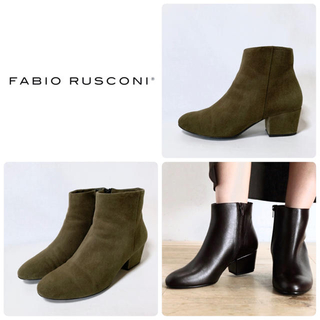 ファビオルスコーニ(FABIO RUSCONI)の■2018AW 定3.3万 ファビオルスコーニ ショートブーツ 38 24 靴(ブーツ)
