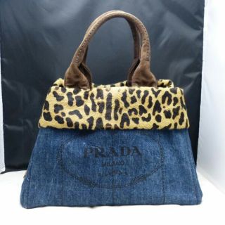 PRADA プラダ カナパ  レオパード デニム