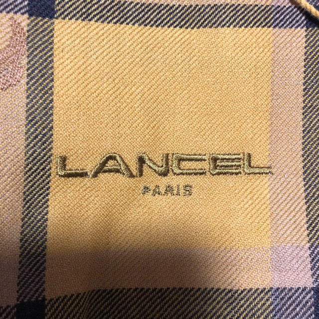 LANCEL(ランセル)のランセル ストール 黄色 茶系 新品未使用 大判 レディースのファッション小物(マフラー/ショール)の商品写真