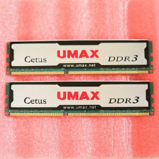 masa@2525様専用 UMAX DDR3 メモリ16GB (8GB 2枚組)(PCパーツ)