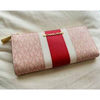 Michael Kors - 【新品】MICHAEL KORS 長財布 ピンク モノグラムの通販｜ラクマ