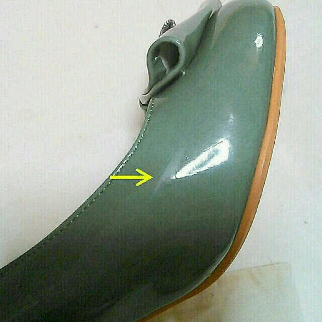 ORiental TRaffic(オリエンタルトラフィック)のグリーンのエナメルパンプス レディースの靴/シューズ(ハイヒール/パンプス)の商品写真
