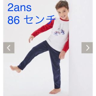 プチバトー(PETIT BATEAU)のプチバトー  ベロアバイカラープリント長袖パジャマ(パジャマ)