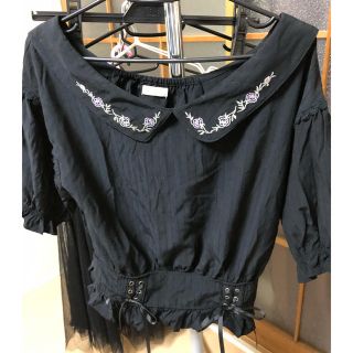 アクシーズファム(axes femme)のaxesfemme ポエティック レースアッププルオーバー(シャツ/ブラウス(半袖/袖なし))