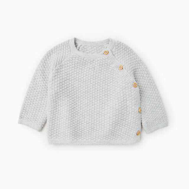 ZARA KIDS(ザラキッズ)のザラミニ♡ ZARAmini♡グレーニットカーディガン♡ベビー男の子女の子♡新品 キッズ/ベビー/マタニティのベビー服(~85cm)(ニット/セーター)の商品写真