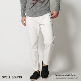 スペルバウンド(SPELL BOUND)のスペルバウンド【美品】アンクルホワイトデニム (デニム/ジーンズ)