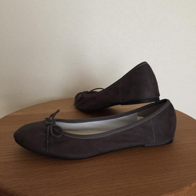 MUJI (無印良品)(ムジルシリョウヒン)の無印良品  フラットシューズ チャコールグレー レディースの靴/シューズ(バレエシューズ)の商品写真