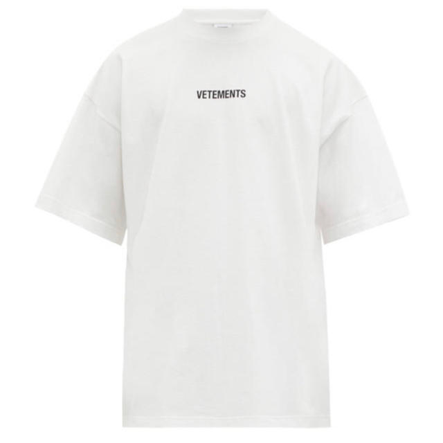 海外正規店sizeVETEMENTS ロゴ オーバーサイズ Tシャツ ホワイト