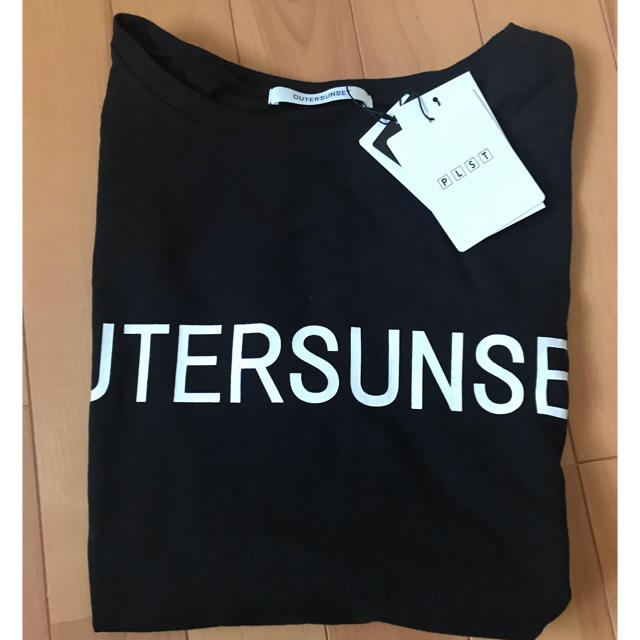 PLST(プラステ)のPLST OUTERSUNSET Tシャツ ブラック レディースのトップス(Tシャツ(半袖/袖なし))の商品写真