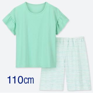 ユニクロ(UNIQLO)の【新品未使用】ユニクロ ガールズ ドライストレッチセット (半袖) 110(パジャマ)