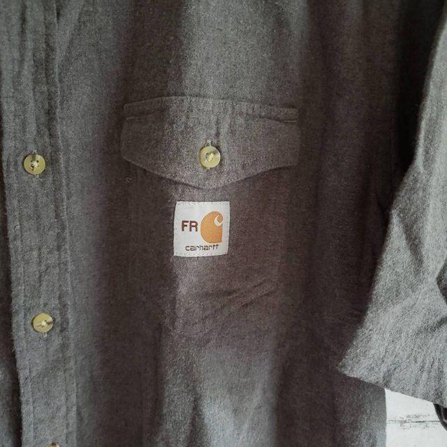 carhartt(カーハート)の【90s 古着】カーハート FRライン BDシャツ グレー M メンズのトップス(シャツ)の商品写真