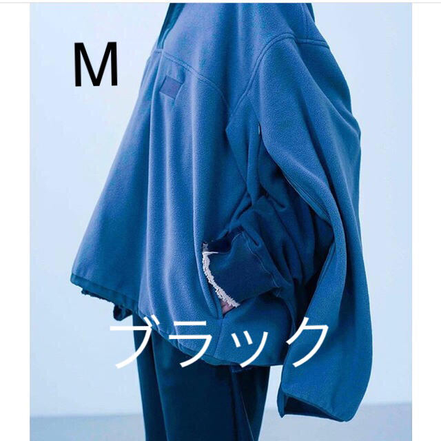 ブルゾンM stein 19aw OVER SLEEVE フリース ブラック