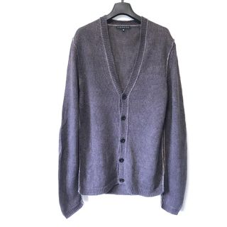 セオリー(theory)の定3.5万美品 theory セオリー アイリッシュリネンニットカーディガン38(カーディガン)