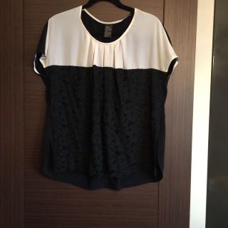 ダブルスタンダードクロージング(DOUBLE STANDARD CLOTHING)のダブスタ☆sov.バイカラーレース(シャツ/ブラウス(半袖/袖なし))