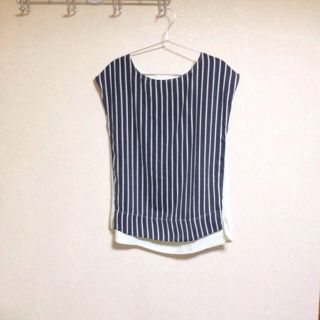 ステュディオス(STUDIOUS)の値下げSTUDIOUSストライプトップス(Tシャツ(半袖/袖なし))