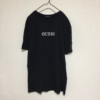 ゲス(GUESS)のGUESS ゲス Tシャツ ロゴ メタリック シルバー ネイビー (Tシャツ/カットソー(半袖/袖なし))