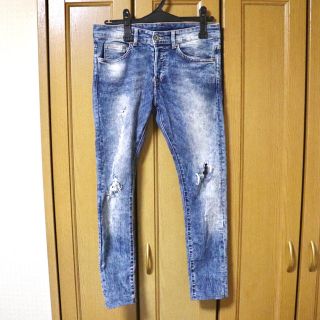 エイチアンドエム(H&M)の H&M SKINNY men's LOW WAIST damage Denim(デニム/ジーンズ)