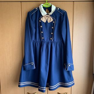 トゥアリス(To Alice)のTo Alice ヴィンテージ紳士風 ワンピース ネイビー(ひざ丈ワンピース)