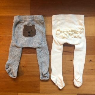 ベビーギャップ(babyGAP)のbaby GAP ベビーギャップ タイツ2枚セット くまさんタイツフリルタイツ(靴下/タイツ)