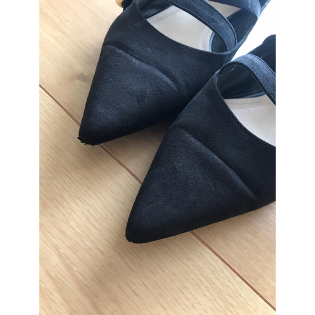 RANDA(ランダ)の処分SALE‼️ RANDA スウェード素材 ブラック パンプス LL レディースの靴/シューズ(ハイヒール/パンプス)の商品写真
