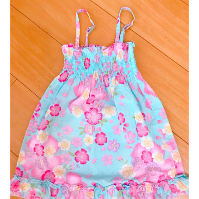 motherways(マザウェイズ)の浴衣 女の子 100cm キッズ/ベビー/マタニティのキッズ服女の子用(90cm~)(甚平/浴衣)の商品写真