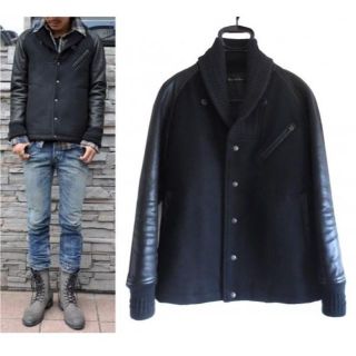 定価6.5万 ラウンジリザード シンサレート ショール レザー スタジャン