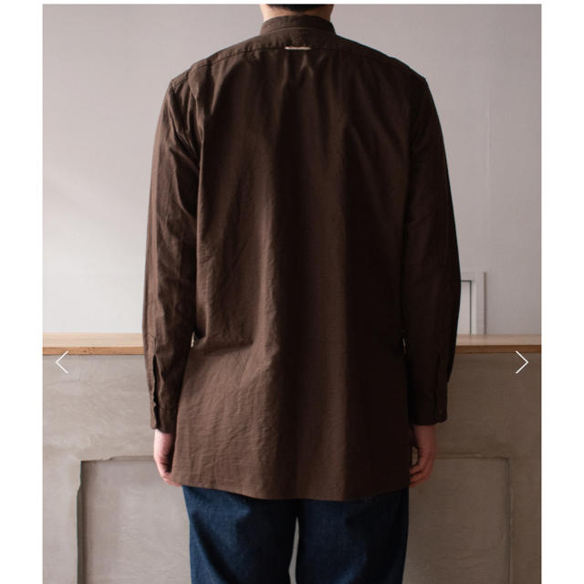 YAECA(ヤエカ)のYAECA ボタンシャツ スタンドカラーPO ロング Dark brown  メンズのトップス(シャツ)の商品写真