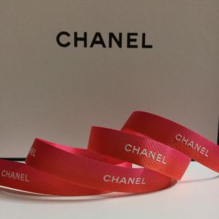 シャネル(CHANEL)のCHANEL ラッピング リボン ピンク グラデーション 1m(ラッピング/包装)