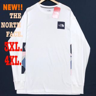 ザノースフェイス(THE NORTH FACE)の4XL ~ 3XL 新品 ノースフェイス ヘビーウェイト RAGE ロンT 白(Tシャツ/カットソー(七分/長袖))