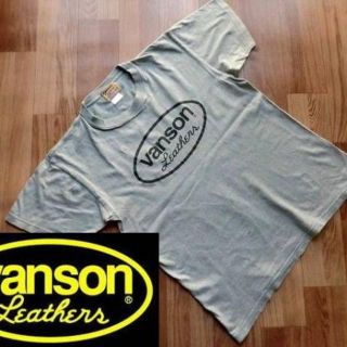 バンソン(VANSON)のvanson バンソン■ ロゴ 星柄 プリント・半袖Tシャツ■グレー■メンズ L(Tシャツ/カットソー(半袖/袖なし))