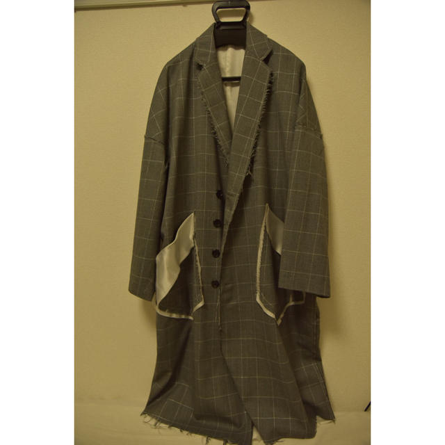 SUNSEA(サンシー)のsulvam 18aw グレンチェック ロングコート メンズのジャケット/アウター(チェスターコート)の商品写真